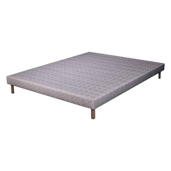 Sommier Tapissier classique ECO en bois massif et tissu blanc avec Livraison dans TOUTE LA FRANCE – Image 5